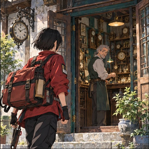 快递员来到钟表铺